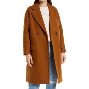 Madewell Brown Double-Breasted Coat